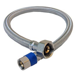 Faucet Connector, Stainless-Steel, 3/8-In. Compression x 1/2-In. Female Iron Pipe x 16-In.