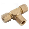 Brass Compression Tee, Lead-Free, 3/16-In.