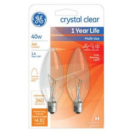 Light Bulb, Blunt Tip, 40-Watts, 2-Pk.