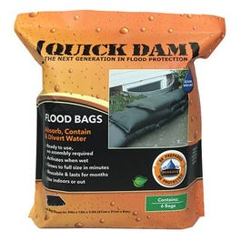 Flood Barrier Sandless Sandbags, 12 x 24-In., 6-Pk.