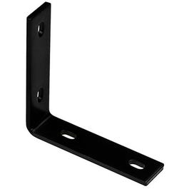 Corner Brace, Black Steel, 6.25-In.