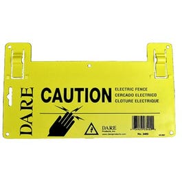 Electric Fence Warning Sign, Yellow, 5 1/2 x 9-In.