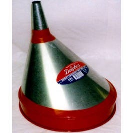 Funnel, Off-Set, Wire Rim, Galvanized, 8-3/4-In.