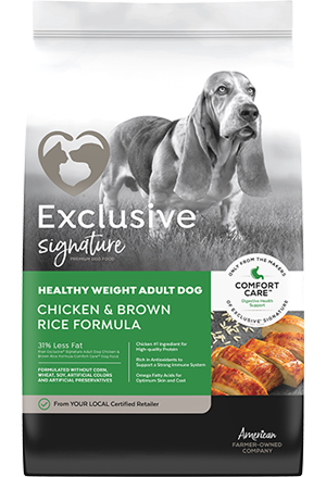 Exclusive® Signature® Healthy Weight Chicken & Brown Rice Formula Dog Food