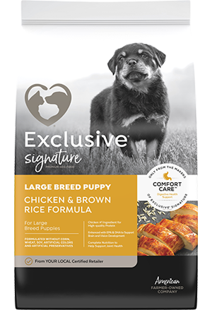 Exclusive® Signature® Large Breed Puppy Chicken & Brown Rice Formula