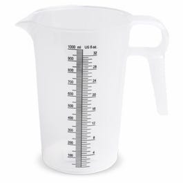 Accu Pour Measuring Pitcher, 32-oz., Food Grade Polypropylene, Measures in oz. & Metric