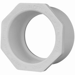 Pipe Reducer Bushing, Spigot x Slip, White, 1 x 1/2-In.