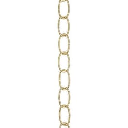 Polished Brass Oval Chain, 36-In.