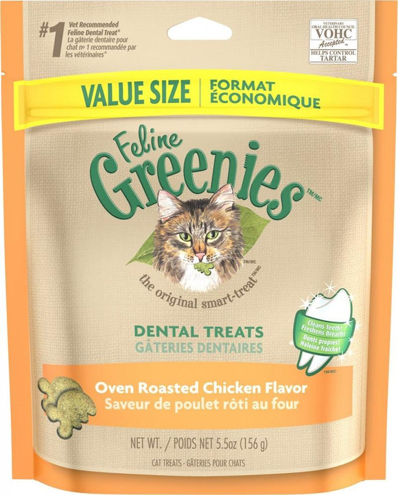 Greenies Feline Dental Oven Roasted Chicken Flavor Cat Treats