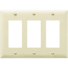 Ivory 3 Decorator Opening Nylon Wall Plate