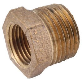 Hex Reducing Bushing, Barstock, Lead Free, 3/8 x 1/4-In.