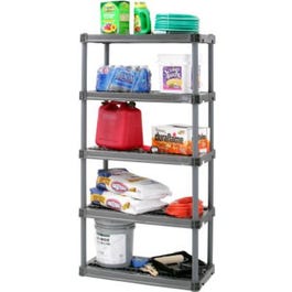 5-Shelf Shelving Unit, Ventilated, 37 x 71 x 18-In.