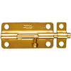 Door Barrel Bolt, Dull Brass, 4-In.