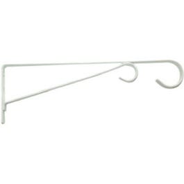 Hanging Plant Bracket, White, 12-In.