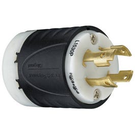 Locking Plug, 30-Amp, 250-Volt, Black/White