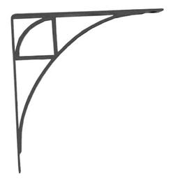 8-In. Black Decorative Steel Shelf Bracket