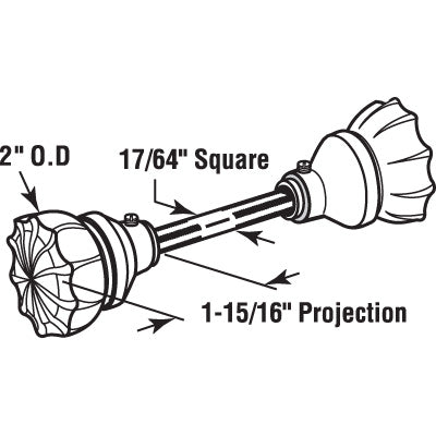 Defender Security Glass Spindle Knob Set