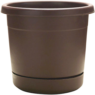 ROLLED RIM  PLANTER OXFORD TAN 8 IN