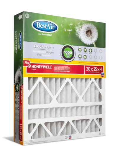 BestAir® 20 x 25 x 4, Air Cleaning Furnace Filter, MERV 8, Removes Allergens & Contaminants, For Honeywell Models (20