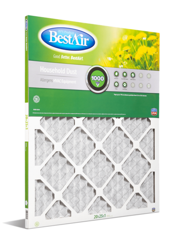 BestAir® B1-2025-8-12 Pleated Filter Merv 8 (20 x 25 x 1)