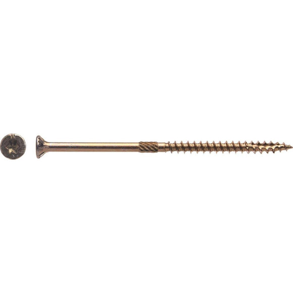 Big Timber #10 x 4 In. Yellow Zinc Flat Head Wood Screw (48 Ct., 1 Lb.)