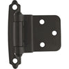 Amerock Functional Hardware 3/8 In. Flat Black Self-Closing Face Mount Inset Hinge (2 Pack)