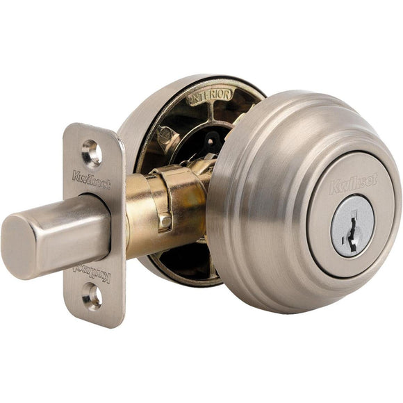 Kwikset Signature Series Satin Nickel Double Cylinder Deadbolt with SmartKey