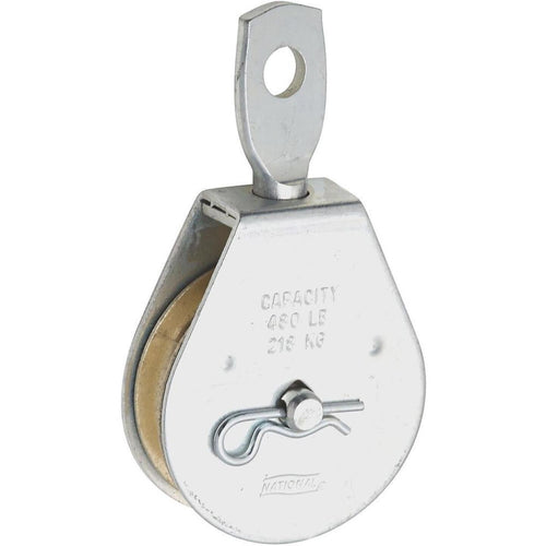 National 2 In. O.D. Single Swivel Eye Steel Rope Pulley