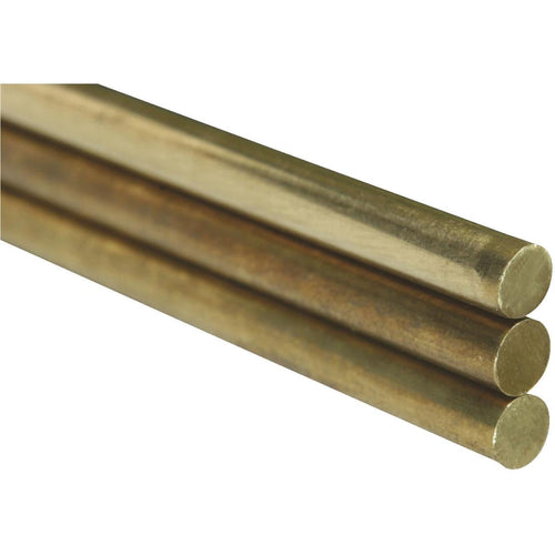 K&S 3/32 In. x 36 In. Solid Brass Rod