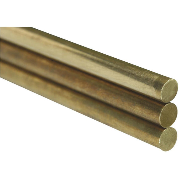 K&S 3/32 In. x 36 In. Solid Brass Rod