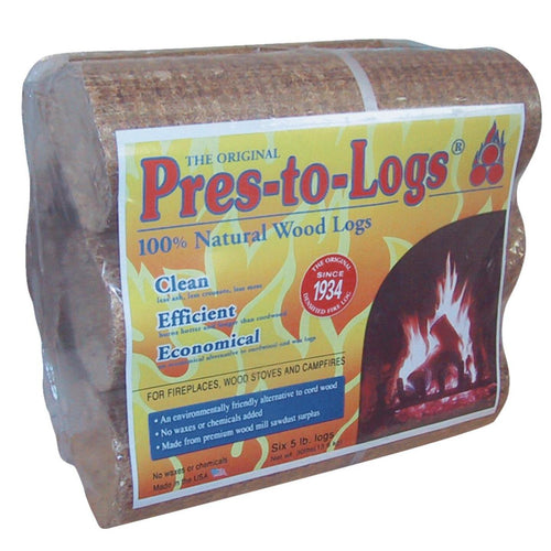 Lignetics Pres-to-Log 2-Hour Fire Log (6-Pack)