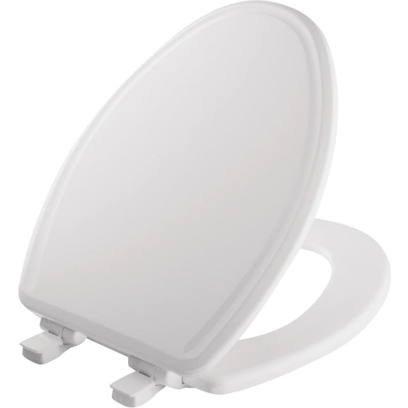 Mayfair Kendall Elongated Closed Front WhisperClose White Enameled Wood Toilet Seat