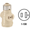 Leviton Ivory 125V Socket Adapter