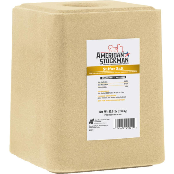 Amerian Stockman 50 lb. Sulfur Salt Block