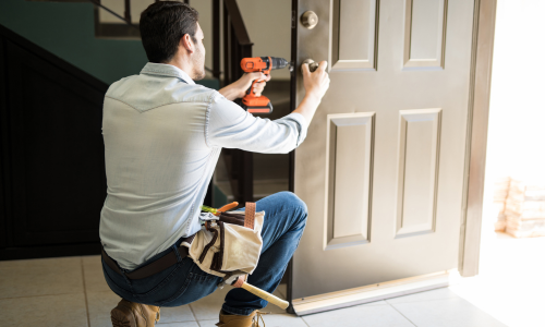 Installing door lock