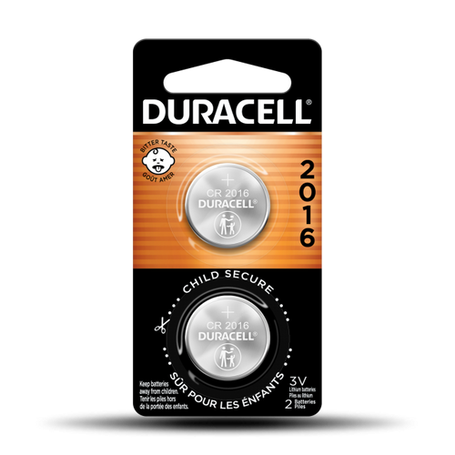 Duracell CR 2016 Lithium Coin Battery with Bitter Coating