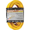 Coleman Cable Polar Solar 50 Ft. 12/3 Cold Weather 3-Outlet Extension Cord