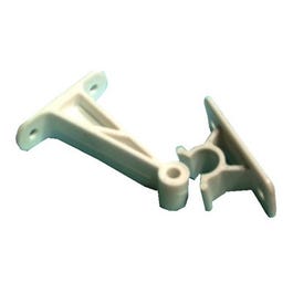 RV Door Catch, White Plastic, 3-In.