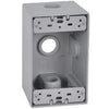 Single-Gang Deep Outlet Box, Weatherproof, Gray