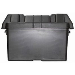 Small Marine Battery Box, Black Polyethylene, 24M