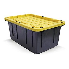 Tough Box Tote, Black & Yellow, 17-Gallons