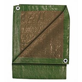 Wood Pile Tarp, Green/Brown, 6 x 24-Ft.
