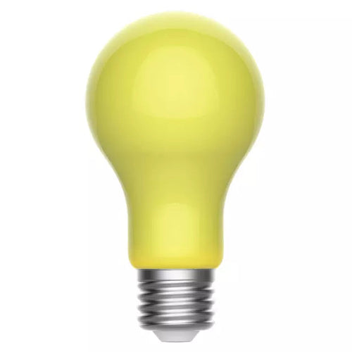 GE Lighting GE Specialty LED 100 Watt Replacement Yellow Light A19 Bug Light Bulb