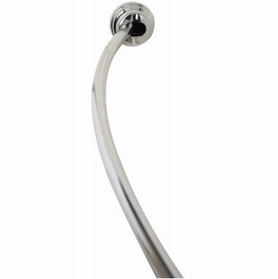 Zenith Zenna Home Curved Shower Rod Adjustable Chrome Aluminum