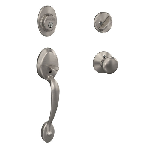 Schlage Plymouth Single Cylinder Handleset and Plymouth Knob