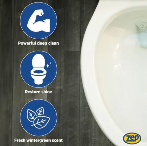 Zep Acidic Toilet Bowl Cleaner – Removes Hard Water Stains – 32 oz.