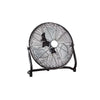 HomePointe High Velocity Floor Fan, Black Heavy-Duty Metal, 12 In.