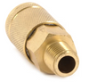 Forney Industries Tru-Flate Style Coupler, 1/4 in x 1/4 in MNPT