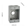 Hubbell Bell 1-Gang Weatherproof Box Four 3/4 in. Threaded Outlets Gray