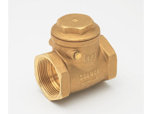 B&K Brass 1-in FIP x 1-in FIP Swing Check Valve - Lead-Free
